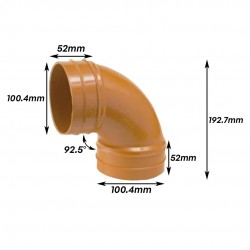 Bina Plastic UPVC Underground Fittings Sweep Bend 4" 110MM Bina Plastic UPVC Underground Fittings Sweep Bend 4" 110MM