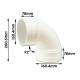 Bina Plastic UPVC Fittings Sweep Bend 6" 160MM Bina Plastic UPVC Fittings Sweep Bend 6" 160MM