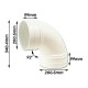 Bina Plastic UPVC Fittings Sweep Bend 8" 200MM