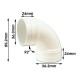 Bina Plastic UPVC Fittings Sweep Bend 1 1/4" 32MM Bina Plastic UPVC Fittings Sweep Bend 1 1/4" 32MM