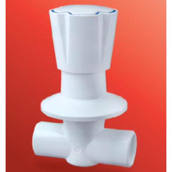 Watertec Monaco White Series Stopvalve Soc PVC 15F M Watertec Monaco White Series Stopvalve Soc PVC 15F M