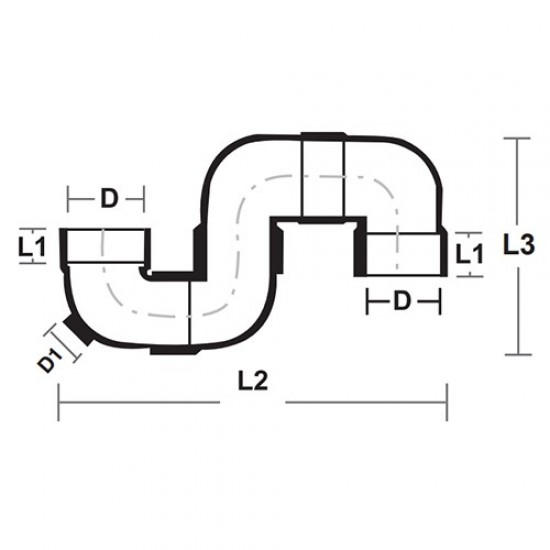 Bina Plastic UPVC Fittings S-Trap I/O 4" 110MM Bina Plastic UPVC Fittings S-Trap I/O 4" 110MM