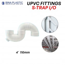 Bina Plastic UPVC Fittings S-Trap I/O 4" 110MM
