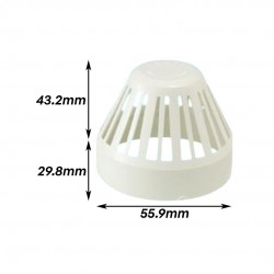 Bina Plastic UPVC Fittings Vent Cowl 2" 50MM Bina Plastic UPVC Fittings Vent Cowl 2" 50MM