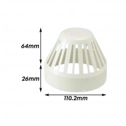 Bina Plastic UPVC Fittings Vent Cowl 4" 110MM Bina Plastic UPVC Fittings Vent Cowl 4" 110MM