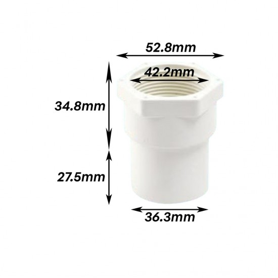 Bina Plastic UPVC Fittings P/T Socket 1 1/4" 32MM Bina Plastic UPVC Fittings P/T Socket 1 1/4" 32MM