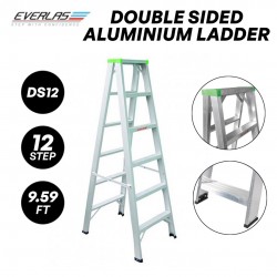 Everlas DS12 Double Sided Aluminium Ladder 12 Step 2923MM (9.59FT)