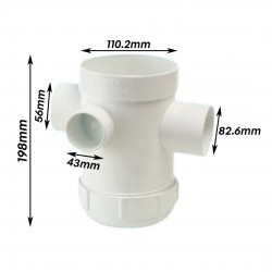 Bina Plastic UPVC Fittings Floor Gully With I/O 4" x 3" (110MMx82MM) Bina Plastic UPVC Fittings Floor Gully With I/O 4" x 3" (110MMx82MM)