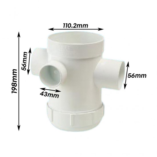 Bina Plastic UPVC Fittings Floor Gully With I/O 4" x 2" (110MMx50MM)