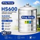 King Kong HS600 Vertical Flat Bottom Without Stand Stainless Steel Water Tank 6000L/1350G King Kong HS600 Vertical Flat Bottom Without Stand Stainless Steel Water Tank 6000L/1350G