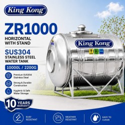 King Kong ZR1000 Horizontal With Stand Stainless Steel Water Tank 10000L/2200G