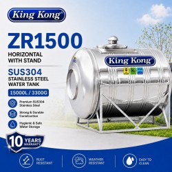 King Kong ZR1500 Horizontal With Stand Stainless Steel Water Tank 15000L/3300G