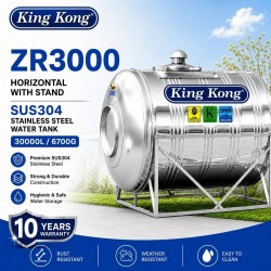 King Kong ZR3000 Horizontal With Stand Stainless Steel Water Tank 30000L/6700G