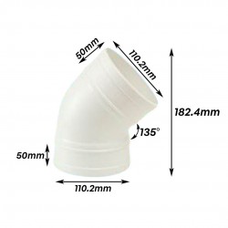 Bina Plastic UPVC Fittings 135° Plain Bend 4" 110MM Bina Plastic UPVC Fittings 135° Plain Bend 4" 110MM