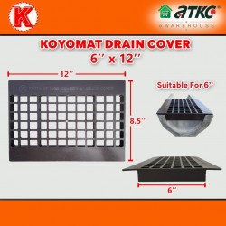Koyomat 6'' x 12'' Heavy Duty Drain Cover Brown Penutup Longkang