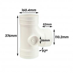 Bina Plastic UPVC Fittings Equal Single Branch 6" x 4"  (160MM x 110MM)