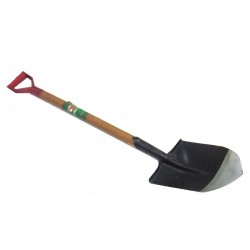 Round Point Shovel with Wooden Handle