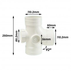 Bina Plastic UPVC Fittings Equal Single Branch I/O 4" 110MM