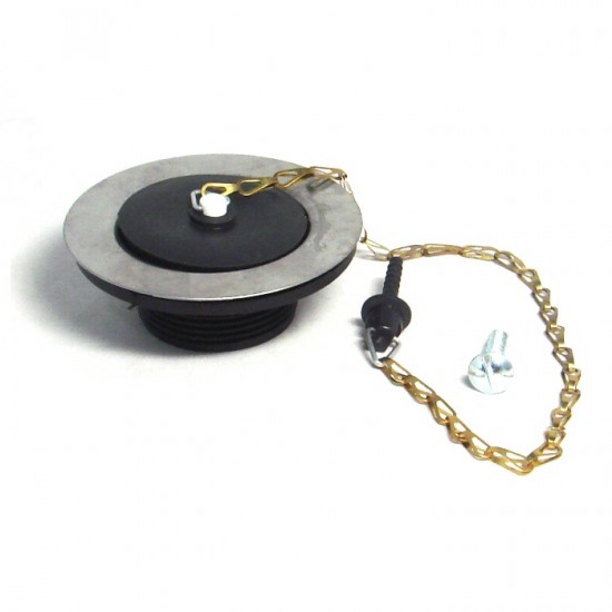 PVC Waste Plug 1 1/2" with Stainless Steel Top