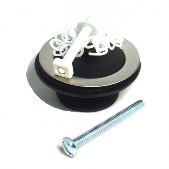 PVC Waste Plug 1 1/4" with Stainless Steel Top