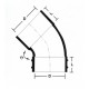 Bina Plastic UPVC Underground Fittings 135° Plain Bend 4" 110MM