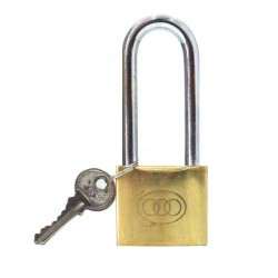 Tri-Circle Long Shackle Brass Padlock 32MM