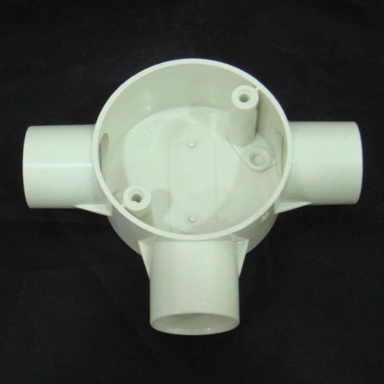 PVC Conduit Fittings Three Way Tee Box 1" (25MM) PVC Conduit Fittings Three Way Tee Box 1" (25MM)
