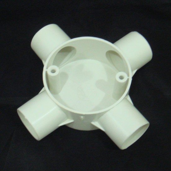 PVC Conduit Fittings Four Way Intersection Box 3/4" (20MM) PVC Conduit Fittings Four Way Intersection Box 3/4" (20MM)