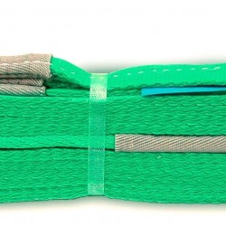 Warrior Double Ply Polyester Flat Webbing Sling 5TON x 4M (L) with Reinforced Lifting Eyes (Red Marking)