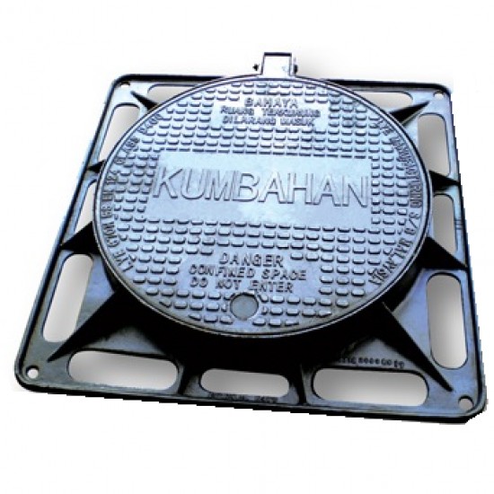 Ductile Iron Manhole Cover & Frame with Hinges 840MM (W) x 840MM (L) x 100MM (H) (JPP/Kumbahan) Ductile Iron Manhole Cover & Frame with Hinges 840MM (W) x 840MM (L) x 100MM (H) (JPP/Kumbahan)