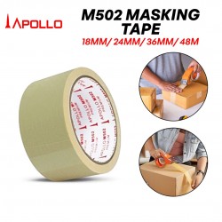 Apollo M502 Premium High Temperature Masking Tape 18MM/ 24MM/ 36MM/ 48MM x 18YDS (∼16.5MTR)