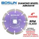 Bosun F2AB Diamond Wheel Abrasive 4" 105MM (D) x 1.8MM (T) x 20MM (AS)