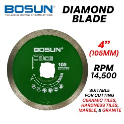 Bosun F3CE Diamond Blade For Ceramic 4" 105MM (D) x 1.5MM (T) x 20MM (AS)