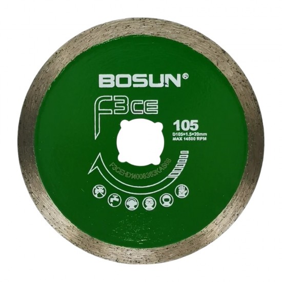 Bosun F3CE Diamond Blade For Ceramic 4" 105MM (D) x 1.5MM (T) x 20MM (AS)