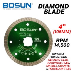 Bosun F5CE Diamond Blade For Ceramic 4" 105MM (D) x 1.4MM (T) x 20MM (AS)