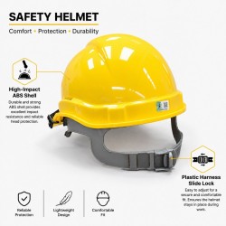 Proguard HG1-PHSL Safety Helmet with Slide Lock System - Yellow/White/Blue Proguard HG1-PHSL Safety Helmet with Slide Lock System - Yellow/White/Blue