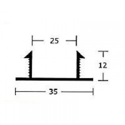 PVC U25 Groove Joint 25MM x 12MM x 35MM x 2M (L)