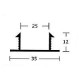 PVC U25 Groove Joint 25MM x 12MM x 35MM x 2M (L)