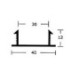 PVC U30 Groove Joint 30MM x 12MM x 40MM x 2M (L)