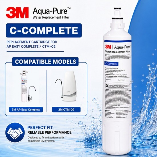 3M Water Filter | 3M C-Complete Replacement Cartridge For AP Easy Complete / CTM-02 Water Filter 3M Water Filter | 3M C-Complete Replacement Cartridge For AP Easy Complete / CTM-02 Water Filter
