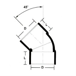 PVC Fittings Elbow 45 (SWV) 2" (50MM)
