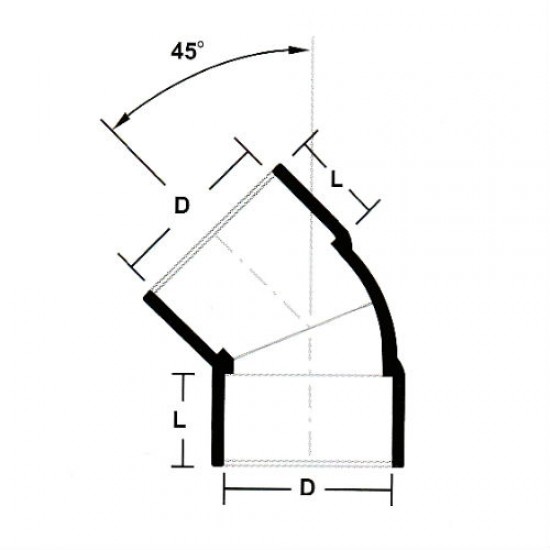 PVC Fittings Elbow 45 (SWV) 2" (50MM)