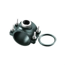 HDPE Clamp Saddle (Mechanical Type) with Galvanized (GI) Bolt & Nut Female Threaded 90MM (DIA) x 2"