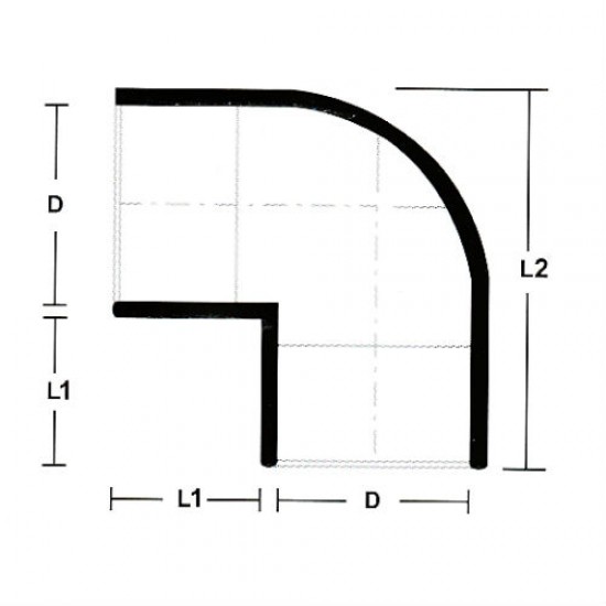 PVC Fittings Equal Elbow (SWV) 4" (100MM)