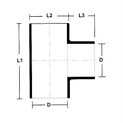 PVC Fittings Equal Tee 2" (50MM) (B.B.B)