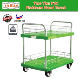 Tahan PVC Platform Two Tier Hand Truck 900MM (L) x 600MM (W) 300KG (Max. Load) with Protective Mesh