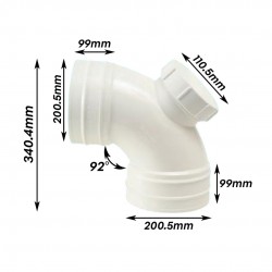 Bina Plastic UPVC Fittings Sweep Bend I/O 8" 200MM Bina Plastic UPVC Fittings Sweep Bend I/O 8" 200MM