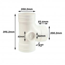 Bina Plastic UPVC Fittings Equal Single Branch 8" 200MM