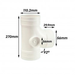 Bina Plastic UPVC Fittings Equal Single Branch 4" x 2"  (110MM x 56MM)