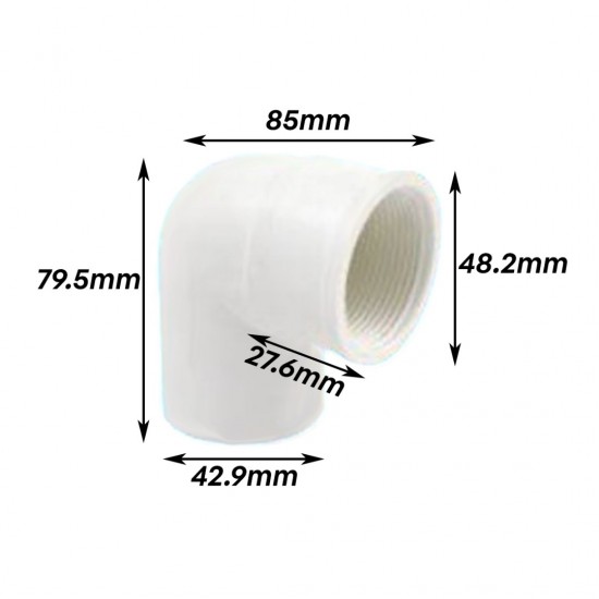Bina Plastic UPVC Fittings P/T Elbow 1 1/2" 40MM Bina Plastic UPVC Fittings P/T Elbow 1 1/2" 40MM
